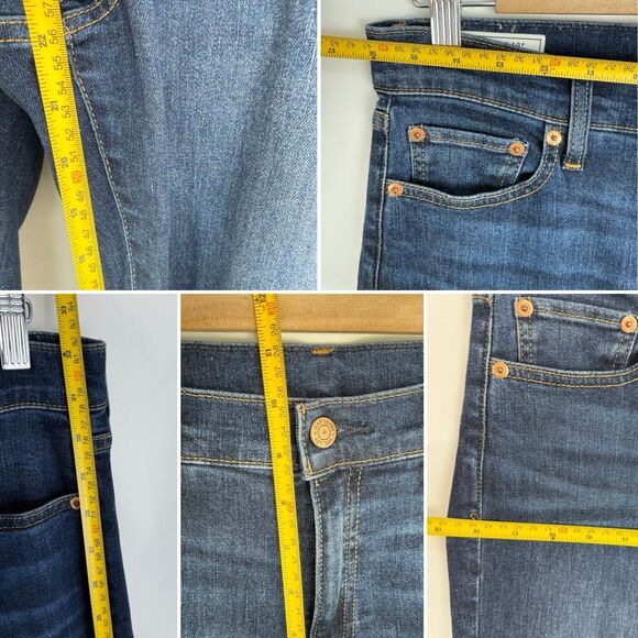 GAP Jeans Size 30 Classic Straight Medium Blue Denim Stretch Mid Rise Cropped - Picture 11 of 16